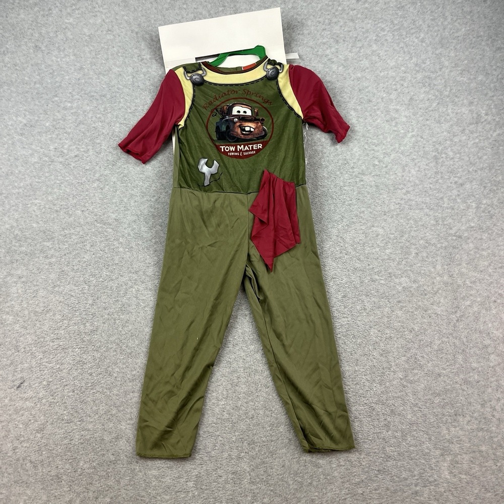 Disney Cars Tow Mater Costume NEW NWT Jumpsuit 3T-4T Halloween VINTAGE 2006 RARE